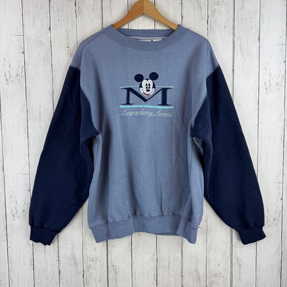 Disney Sweaters - VTG Mickey & Co Fleece Legendary Series Embroidered Sweatshirt Size XL Disney